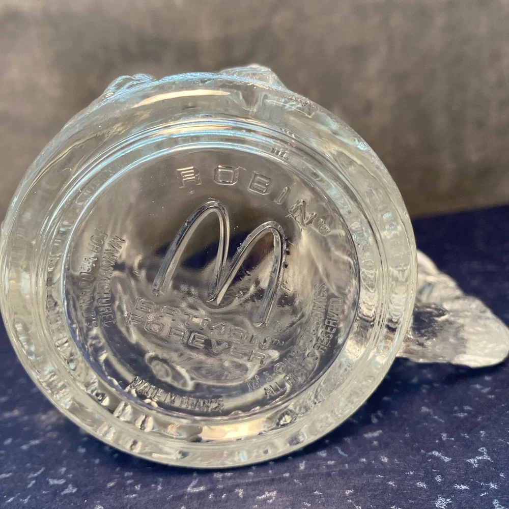 Set 1995 McDonald’s Clear Glass Mugs “Batman” & “Robin” Batman Forever